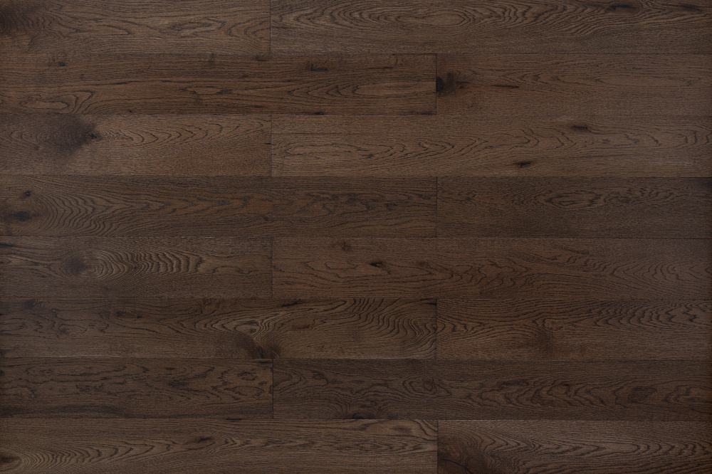 Паркетная доска AmberWood Фьюжен Дуб Бурбон Кантри браш, лак 909х125х14 мм (0,909 м2/упак)